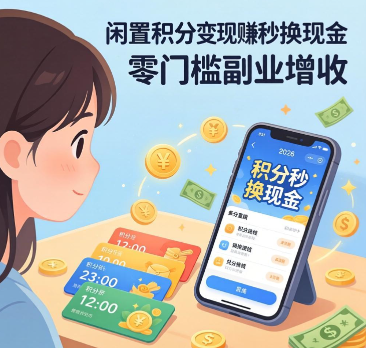 2026积分变现赚钱新玩法！闲置积分秒换现金，零门槛副业小众增收攻略