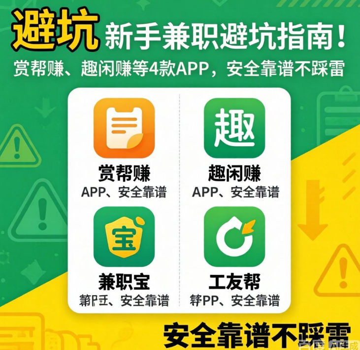 新手兼职避坑指南！赏帮赚、趣闲赚等4款APP，安全靠谱不踩雷