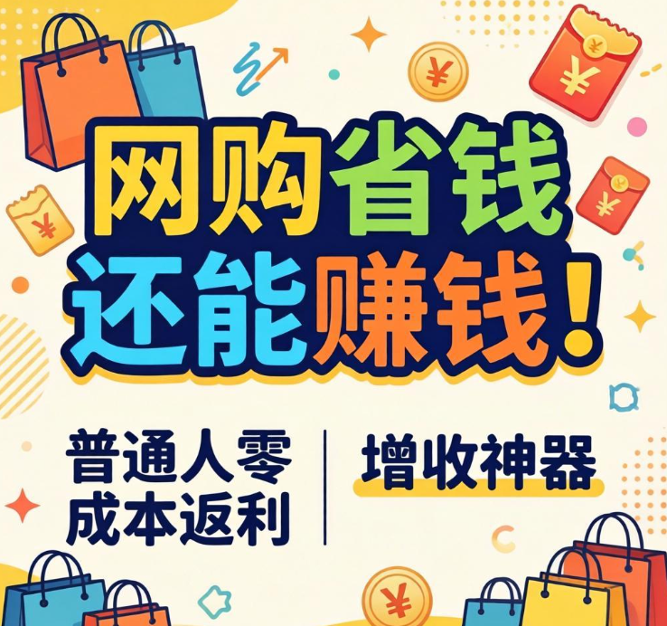 网购省钱还能赚钱！普通人零成本返利增收神器