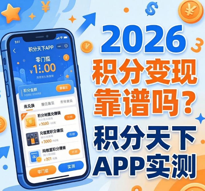 2026积分兑换变现兼职靠谱吗？积分天下APP零门槛闲置积分赚钱实测