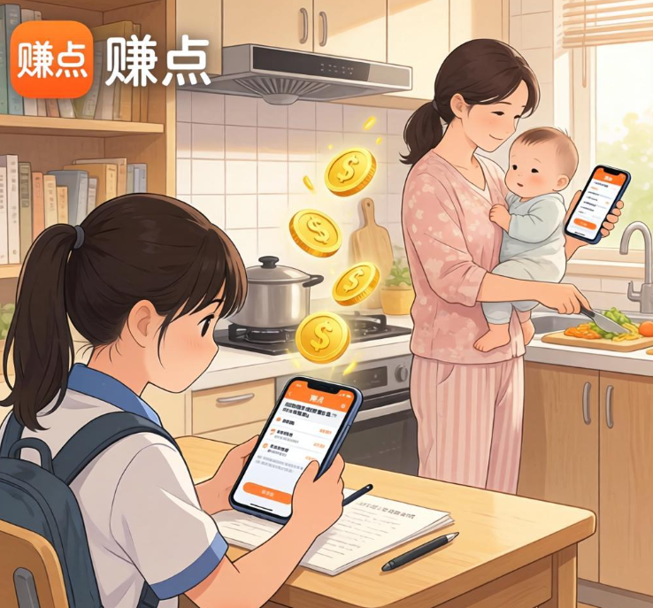 赚点app调查兼职靠谱吗？亲测手机做问卷赚金币提现，适合学生宝妈的零门槛副业分享