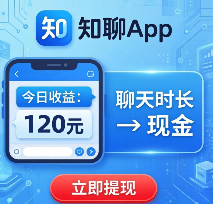 2026聊天赚钱平台推荐，知聊app零门槛，聊天时长换现金