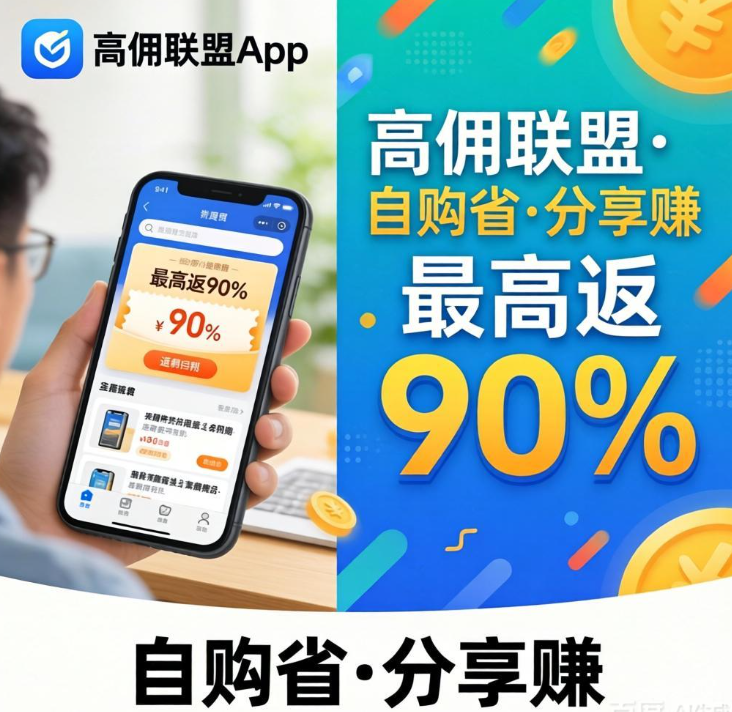 2026购物返利app哪个靠谱?高佣联盟自购省分享赚,最高返90% 2026购物返利app哪个靠谱?高佣联盟自购省分享赚,最高返90%