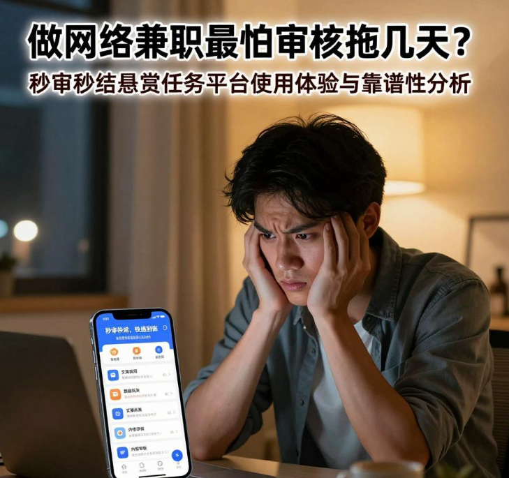 做网络兼职最怕审核拖几天?秒审秒结悬赏任务平台使用体验与靠谱性分析 做网络兼职最怕审核拖几天?秒审秒结悬赏任务平台使用体验与靠谱性分析