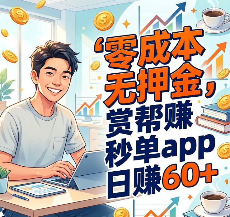 2026学生党靠谱兼职推荐，零成本无押金，赏帮赚秒单app日赚60+