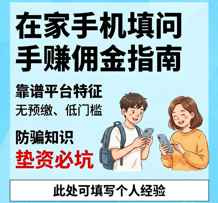 在家手机填问卷赚佣金靠谱吗？收奖网赚点投吧真实提现经验分享