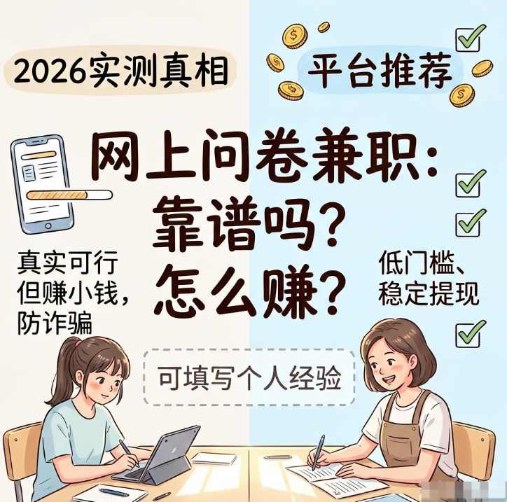 学生党宝妈零花钱怎么赚？做线上问卷调查收奖网赚点投吧平台推荐