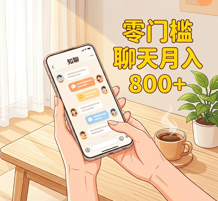 2026居家副业推荐，知聊零门槛聊天月入800+