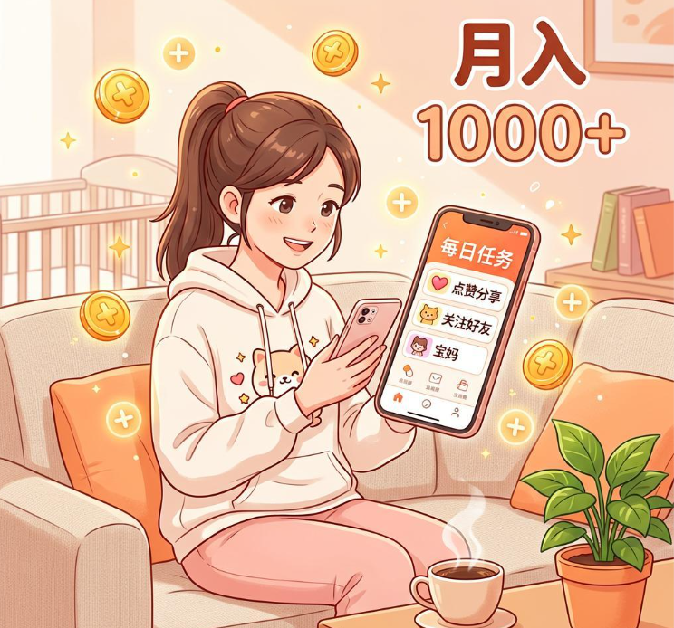 宝妈居家兼职赚钱平台盘点：用碎片时间做悬赏任务，每月多赚1000+