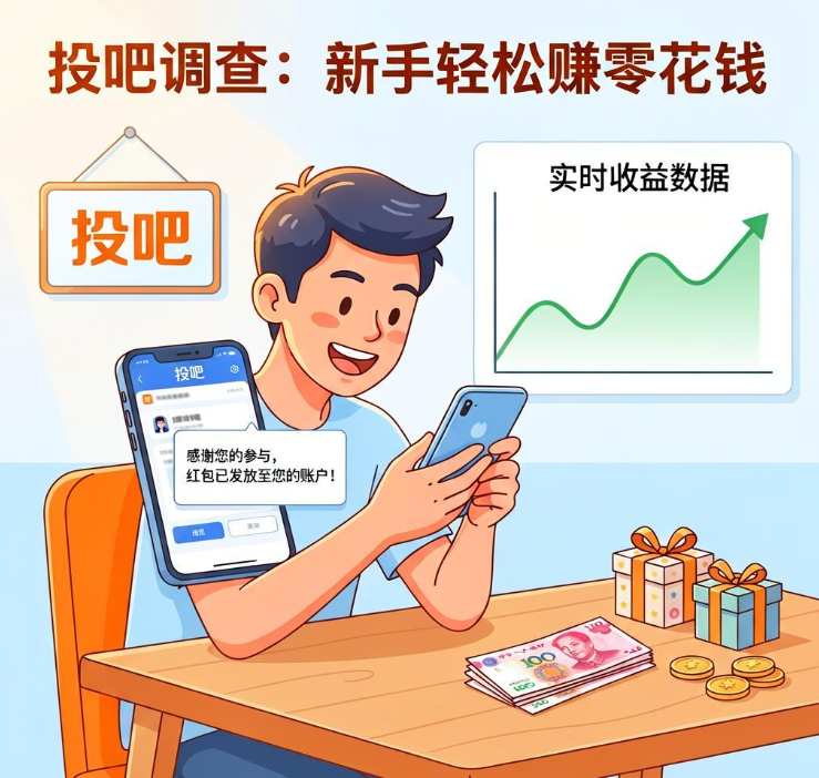 投吧调查赚钱平台推荐，新手如何靠问卷赚零花钱