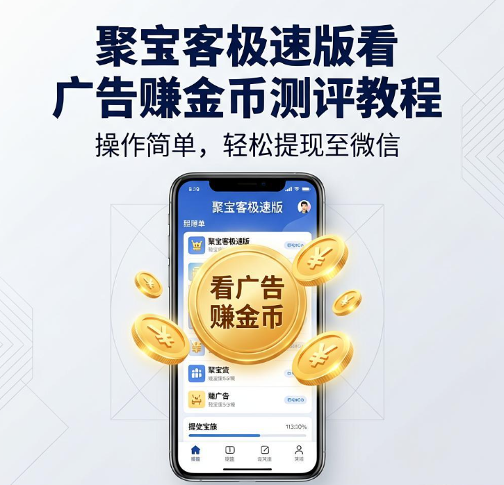看广告赚金币提现微信是真的吗？聚宝客极速版红包群玩法与团长升级全攻略
