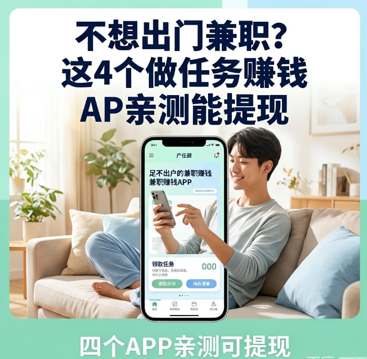 不想出门兼职?这4个做任务赚钱APP亲测能提现 不想出门兼职?这4个做任务赚钱APP亲测能提现