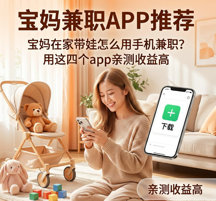 宝妈在家带娃怎么用手机兼职?用这四个app亲测收益高 宝妈在家带娃怎么用手机兼职?用这四个app亲测收益高