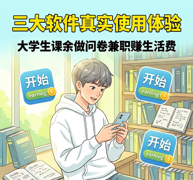 大学生课余做问卷兼职赚生活费靠谱吗？三大软件真实使用体验