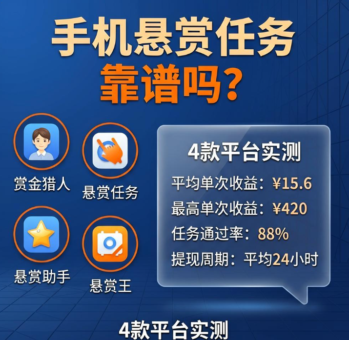手机做悬赏任务赚零花钱靠谱吗?实测4个接单平台真实收益与用法 手机做悬赏任务赚零花钱靠谱吗?实测4个接单平台真实收益与用法