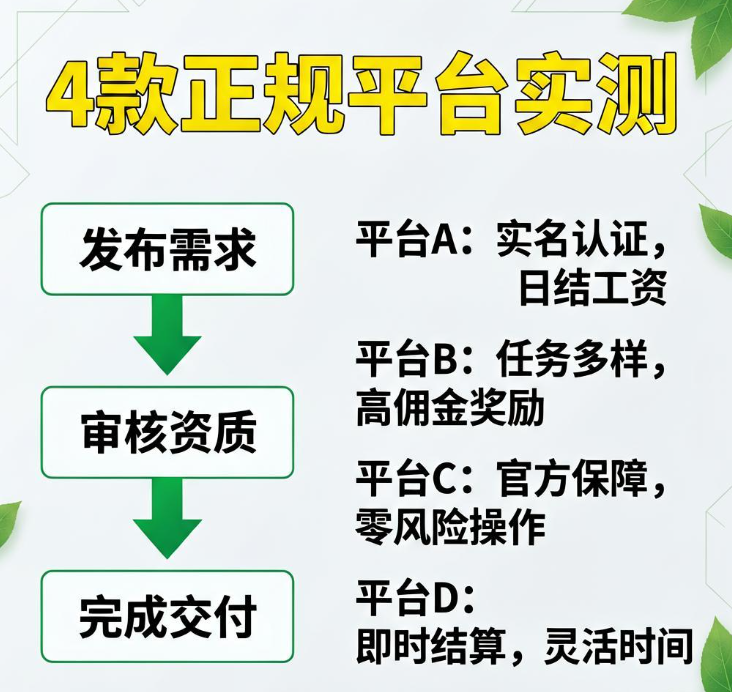 空闲时间用手机接单做任务，哪几个悬赏平台正规能提现？4款实测分享