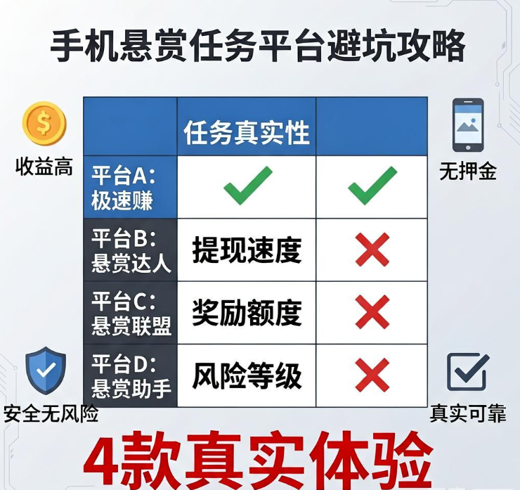 做悬赏任务赚佣金哪些平台不坑?4款手机接单软件真实体验与避坑建议 做悬赏任务赚佣金哪些平台不坑?4款手机接单软件真实体验与避坑建议