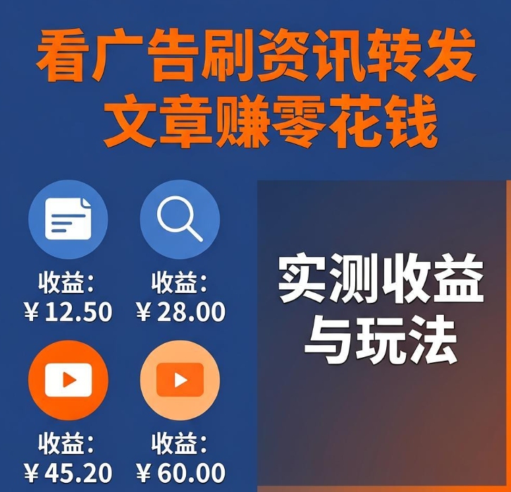 看广告刷资讯转发文章能赚零花钱吗?4款极速版平台实测收益与玩法 看广告刷资讯转发文章能赚零花钱吗?4款极速版平台实测收益与玩法