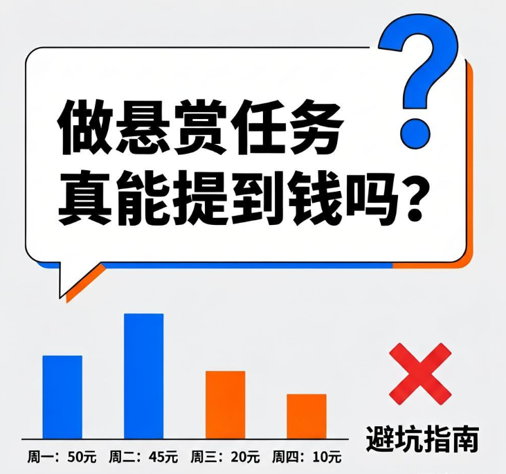 做悬赏任务真能提到钱吗?实测这四款平台一周收益明细与避坑指南 做悬赏任务真能提到钱吗?实测这四款平台一周收益明细与避坑指南