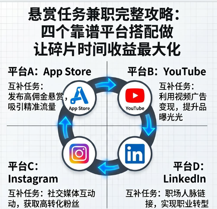悬赏任务兼职完整攻略:四个靠谱平台搭配做让碎片时间收益最大化 悬赏任务兼职完整攻略:四个靠谱平台搭配做让碎片时间收益最大化