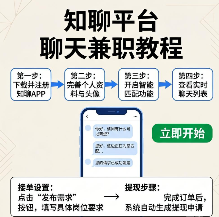 陪人聊天按分钟计费赚零花钱 知聊平台接单设置与提现完整教程