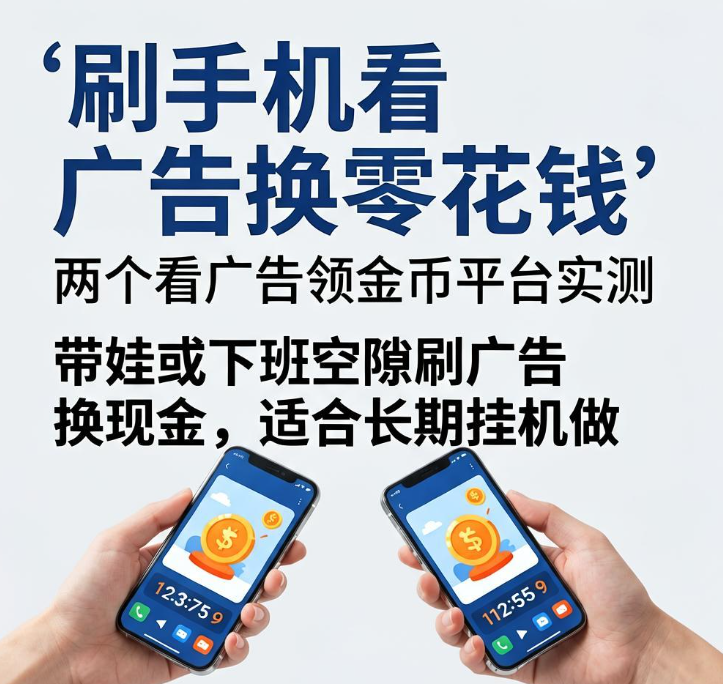 刷手机看广告就能换零花钱?两个看广告领金币平台实测分享 刷手机看广告就能换零花钱?两个看广告领金币平台实测分享