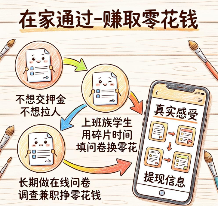 上班族学生用碎片时间填问卷换零花，收奖网赚点投吧操作流程及答题技巧