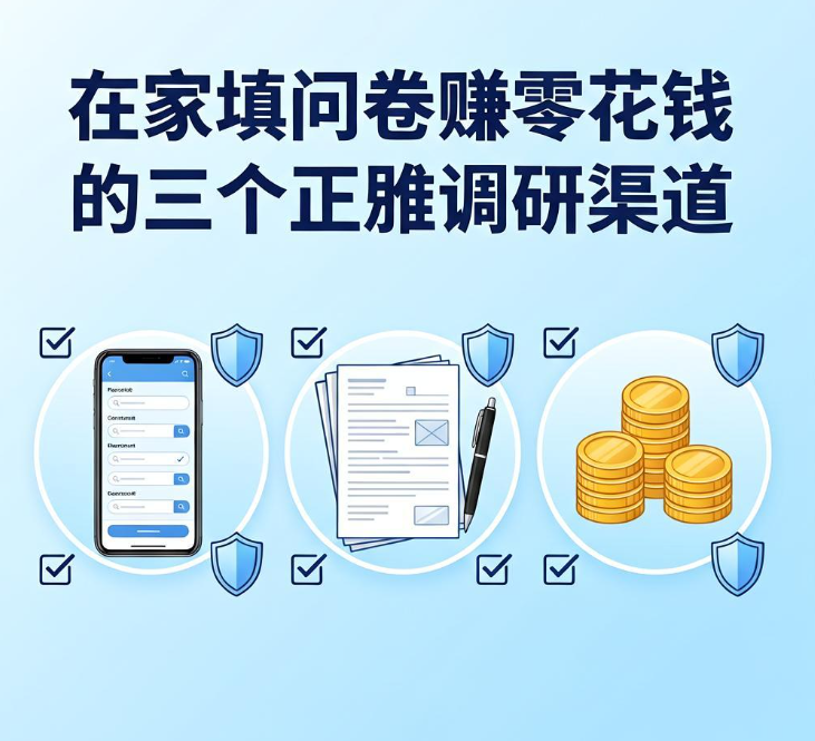 不想出门摆地摊也不想垫资，在家填问卷赚零花钱的三个正规调研渠道