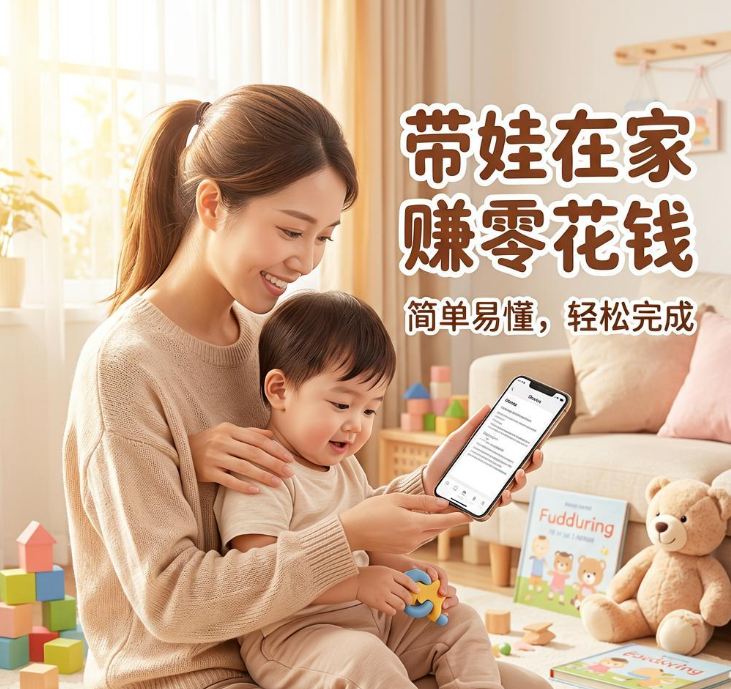 带娃在家无聊刷手机？顺手做做有偿问卷也能攒出每月买菜买尿不湿钱