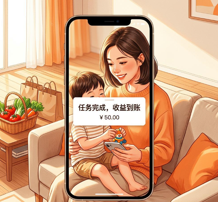 宝妈带娃在家没事做？用手机做悬赏任务赚买菜钱的真实方法与平台