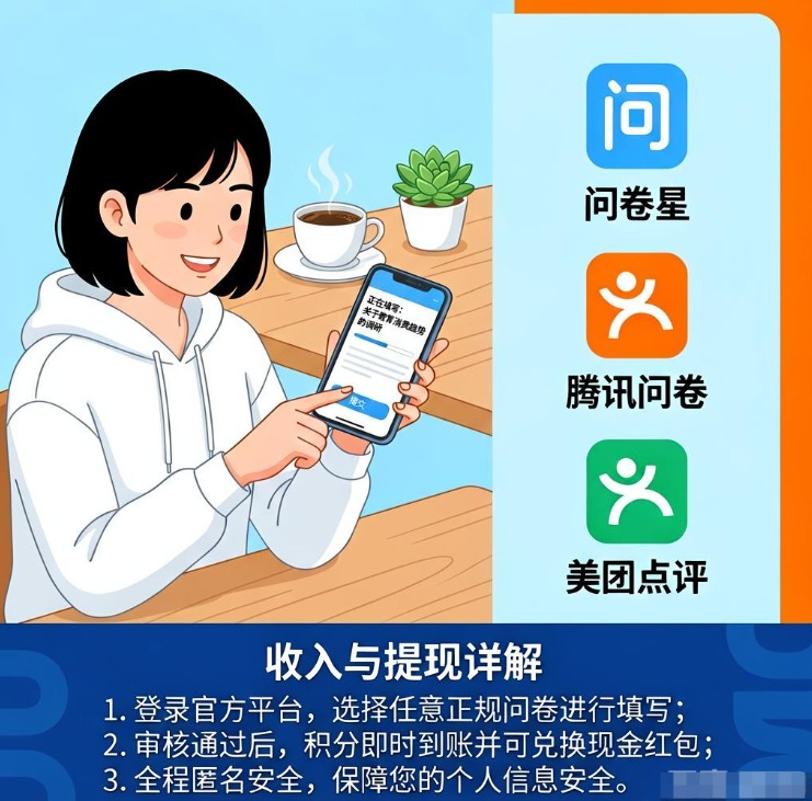 学生党和宝妈想用碎片时间换零花？三款正规问卷调研平台收入与提现详解