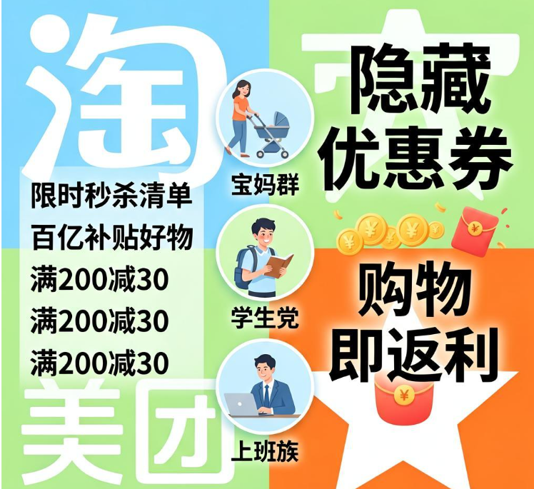 网购怎样领隐藏优惠券再拿返利？四个导购平台自购省钱还能赚佣金