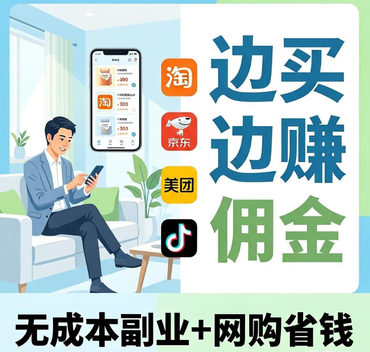 下班想搞无成本副业顺带网购省钱？四个返利导购平台边买边赚佣金