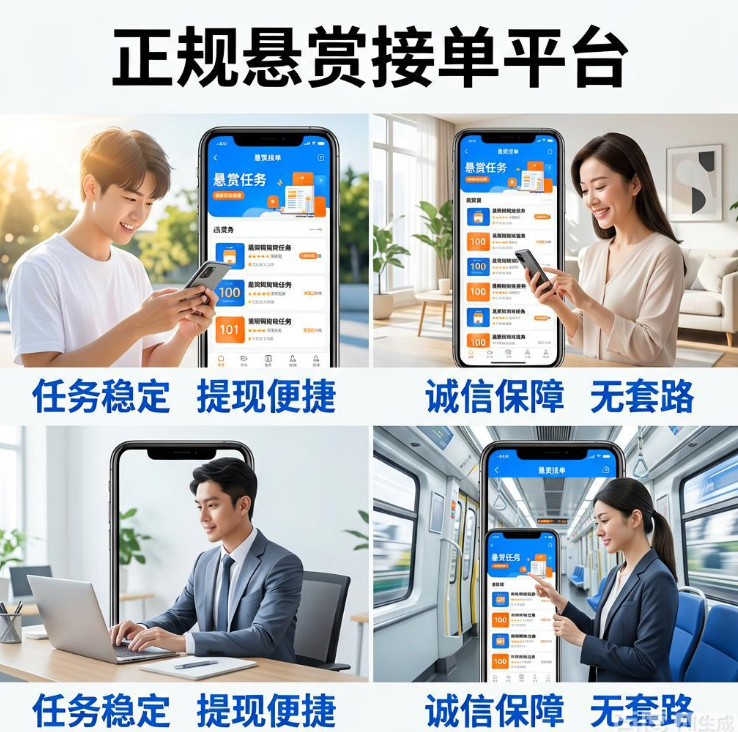 手机在家做悬赏任务赚零花钱，实测四个正规接单平台稳定可提现