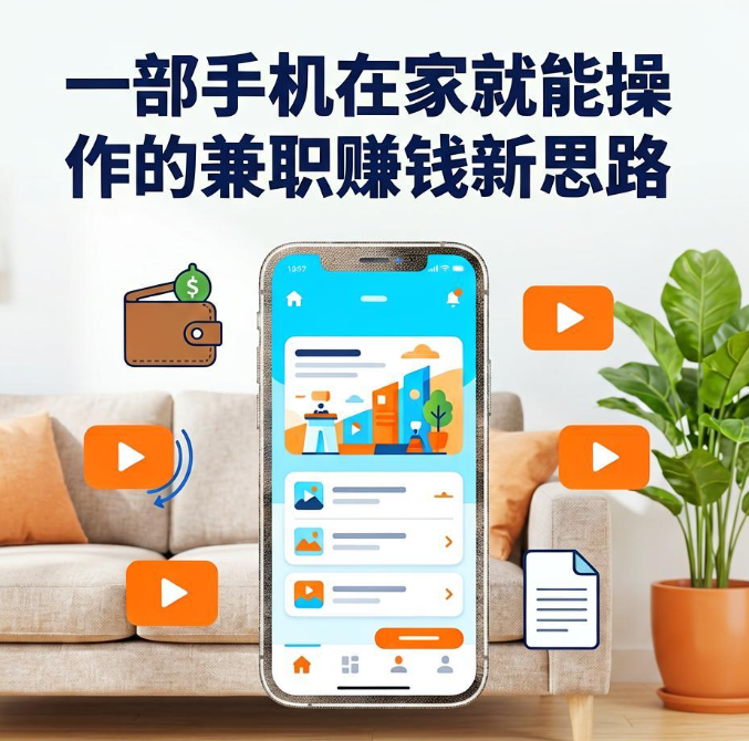 一部手机在家就能操作的兼职赚钱新思路