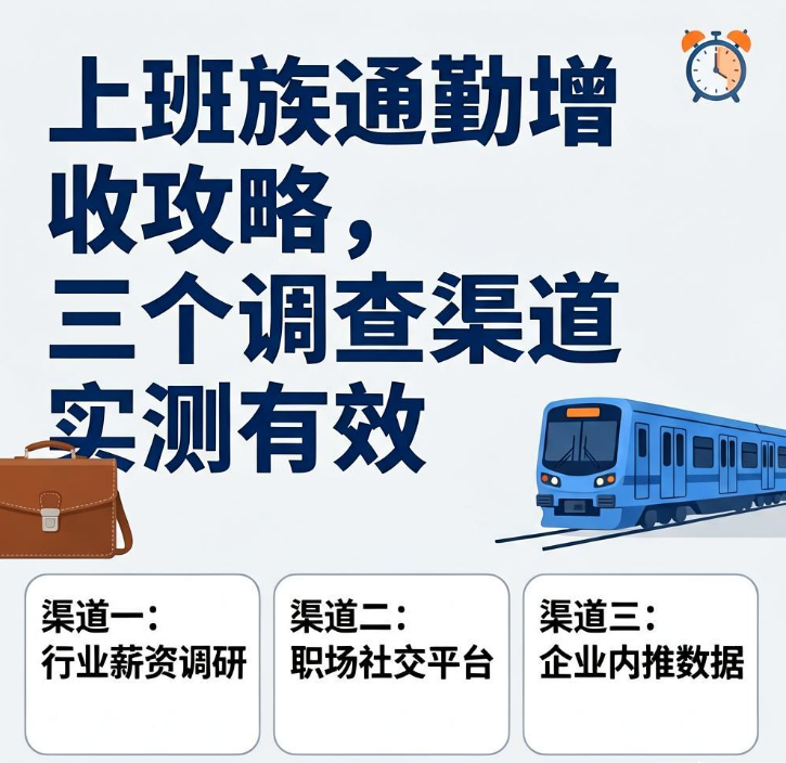 上班族通勤增收攻略,三个调查渠道实测有效 上班族通勤增收攻略,三个调查渠道实测有效