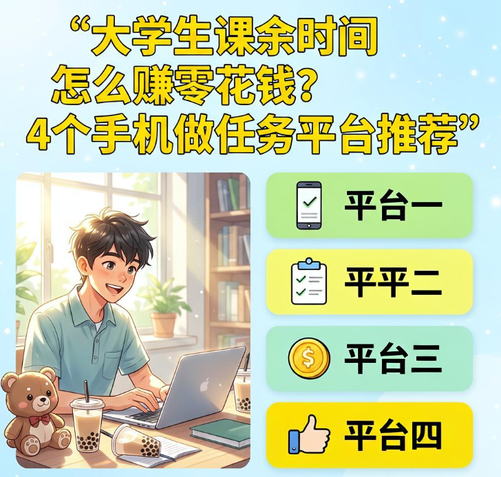 大学生课余时间怎么赚零花钱?4个手机做任务平台推荐 大学生课余时间怎么赚零花钱?4个手机做任务平台推荐
