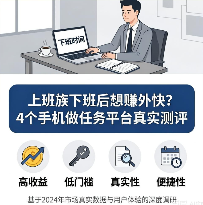 上班族下班后想赚外快?4个手机做任务平台真实测评 上班族下班后想赚外快?4个手机做任务平台真实测评