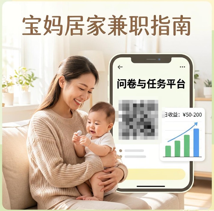 宝妈居家兼职赚钱全攻略,问卷与小任务平台推荐 宝妈居家兼职赚钱全攻略,问卷与小任务平台推荐