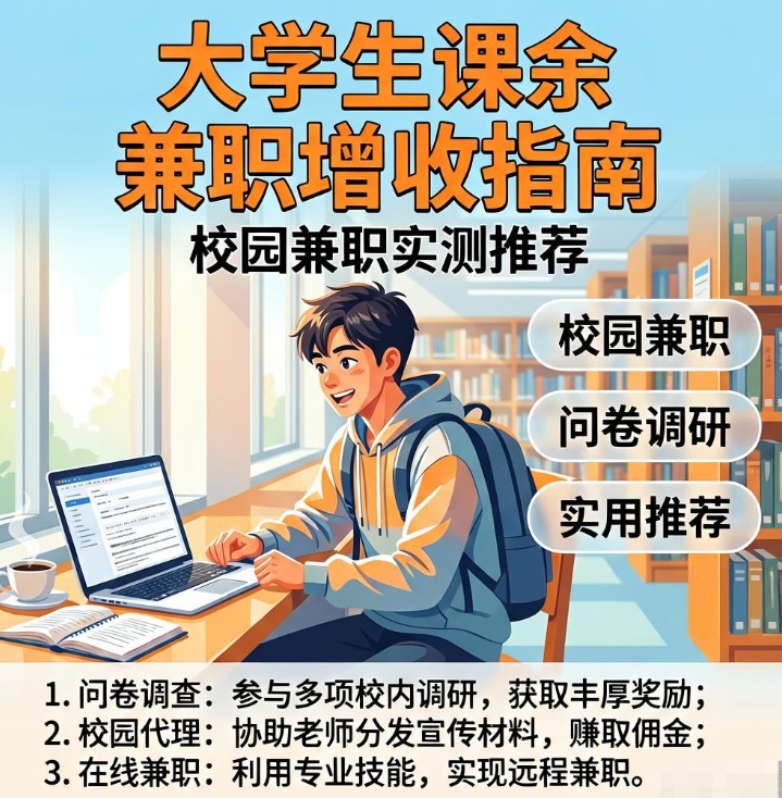 大学生课余时间兼职赚钱指南，问卷与小任务平台实测