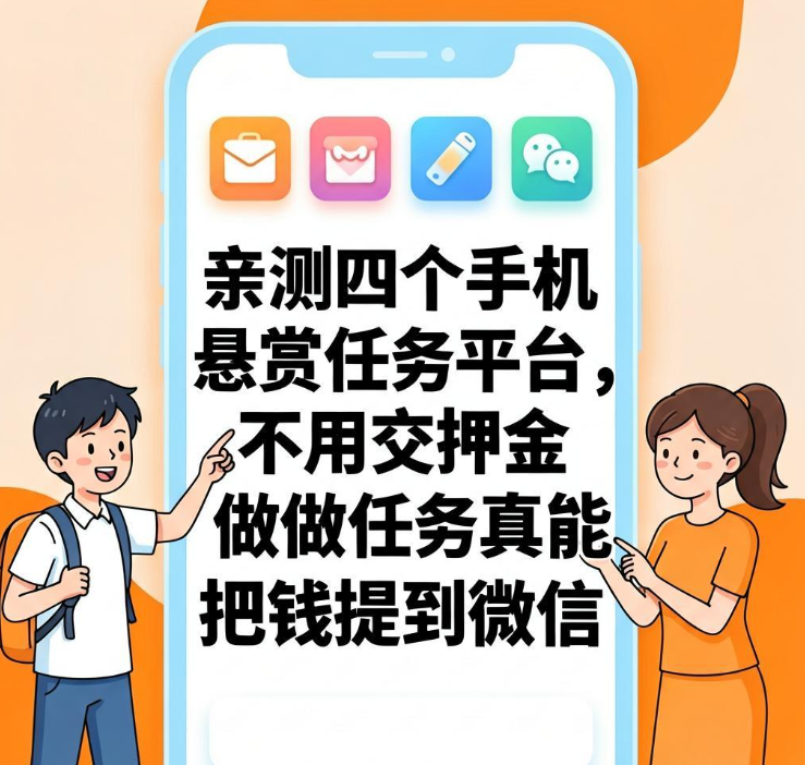 亲测四个手机悬赏任务平台,不用交押金做做任务真能把钱提到微信 亲测四个手机悬赏任务平台,不用交押金做做任务真能把钱提到微信