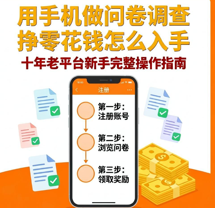 用手机做问卷调查挣零花钱怎么入手 十年老平台新手完整操作指南
