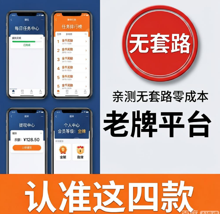 亲测无套路零成本 手机做任务赚钱认准这四款老牌