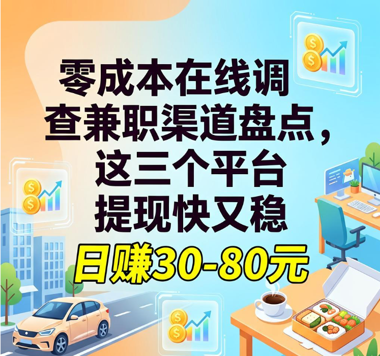 零成本在线调查兼职渠道盘点,这三个平台提现快又稳 零成本在线调查兼职渠道盘点,这三个平台提现快又稳