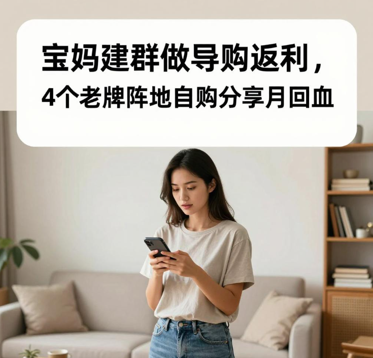 宝妈建群做导购返利,4个老牌阵地自购分享月回血 宝妈建群做导购返利,4个老牌阵地自购分享月回血