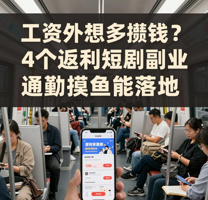 工资外想多攒钱?4个返利短剧副业通勤摸鱼能落地 工资外想多攒钱?4个返利短剧副业通勤摸鱼能落地