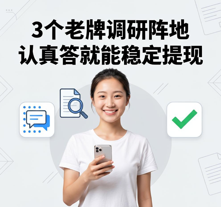 填问卷被白嫖?3个老牌调研阵地认真答就能稳定提现 填问卷被白嫖?3个老牌调研阵地认真答就能稳定提现