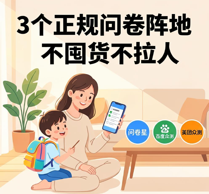 带娃安静做调研兼职,3个正规问卷阵地不囤货不拉人 带娃安静做调研兼职,3个正规问卷阵地不囤货不拉人