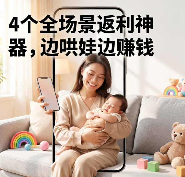 宝妈带娃开销大？4个全场景返利神器，边哄娃边把钱赚了