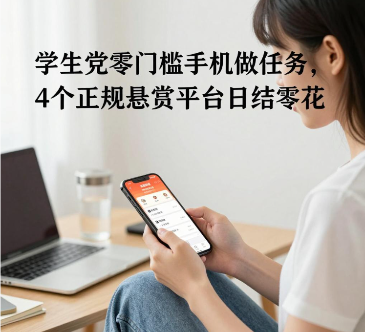 学生党零门槛手机做任务，4个正规悬赏平台日结零花
